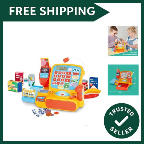Cash register toy shopping - cash,