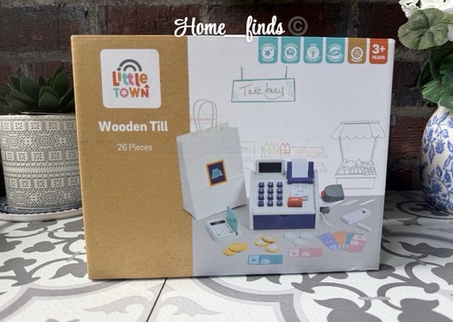Little town wooden till cash - town,