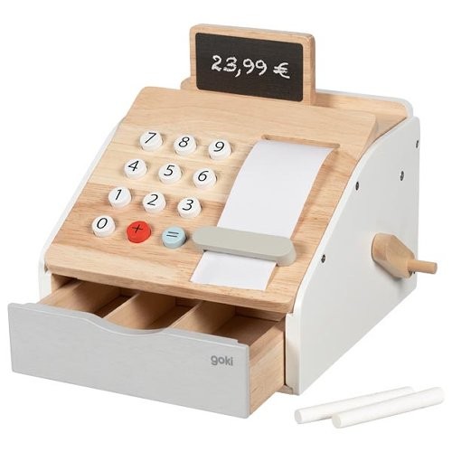 Wooden shop cash - register, toy