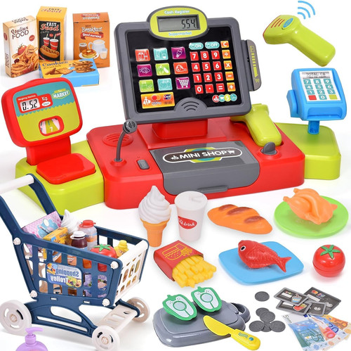 Cash register for kids pretend - register,