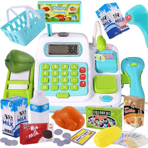 Kids till cash register - cash, with